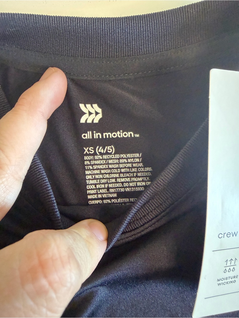 all in motion Black Crew Neck Athletic Tee - Picture 3 of 4